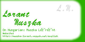 lorant muszka business card